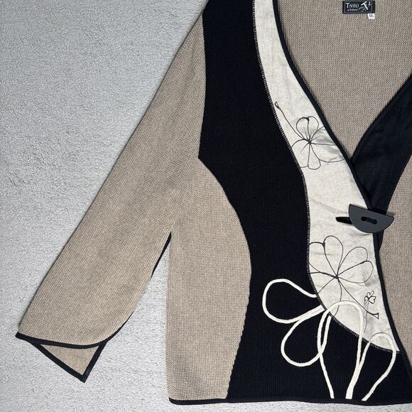 Tivoli Of Ireland Cardigan Knit Sweater Womens Size XXL Bohemian Lagenlook Artsy - Picture 5 of 16